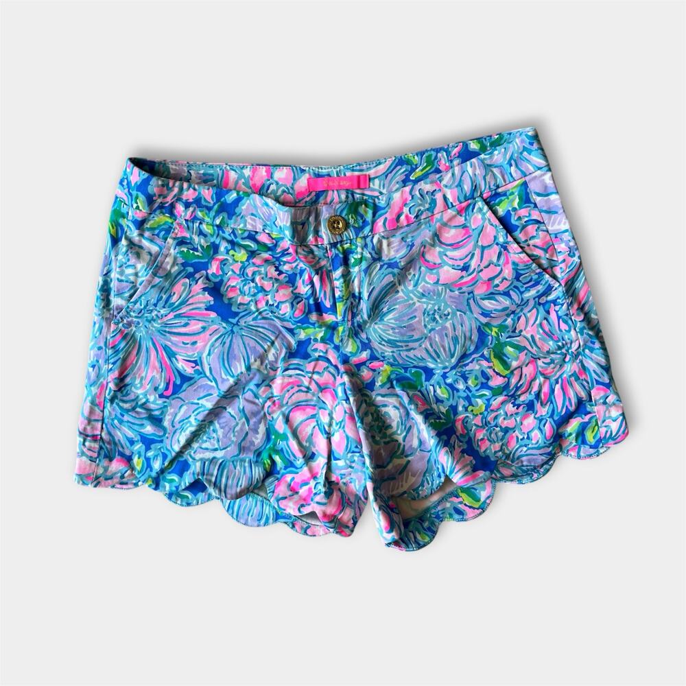 Lilly Pulitzer Buttercup Stretch Shorts Multi In Full Bloom 10